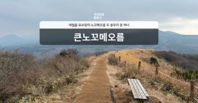 blog cover image: 큰노꼬메오름